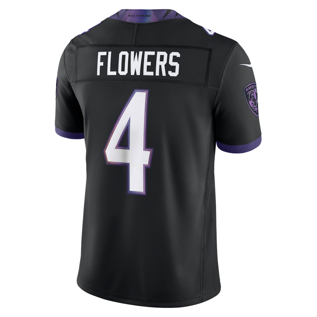 Baltimore Ravens Zay Flowers Nike Alternate Alternate Vapor F.U.S.E. Stitched Limited Jersey - Black