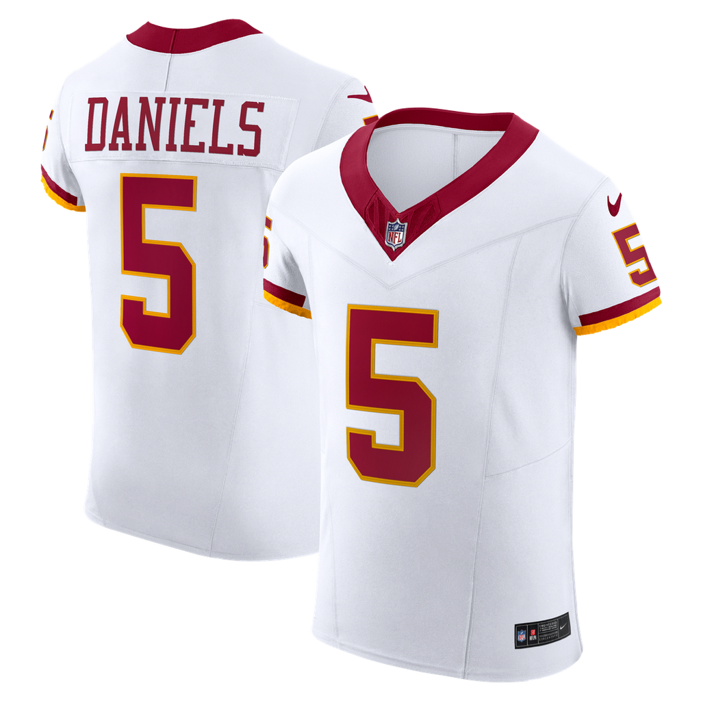 Washington Commanders Jayden Daniels Nike Alternate 2 Super Bowl Era Vapor F.U.S.E. Elite Jersey - White