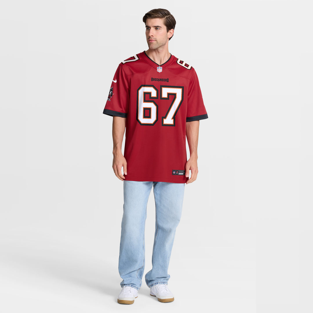 Tampa Bay Buccaneers Luke Goedeke Nike Game Player Jersey - Red
