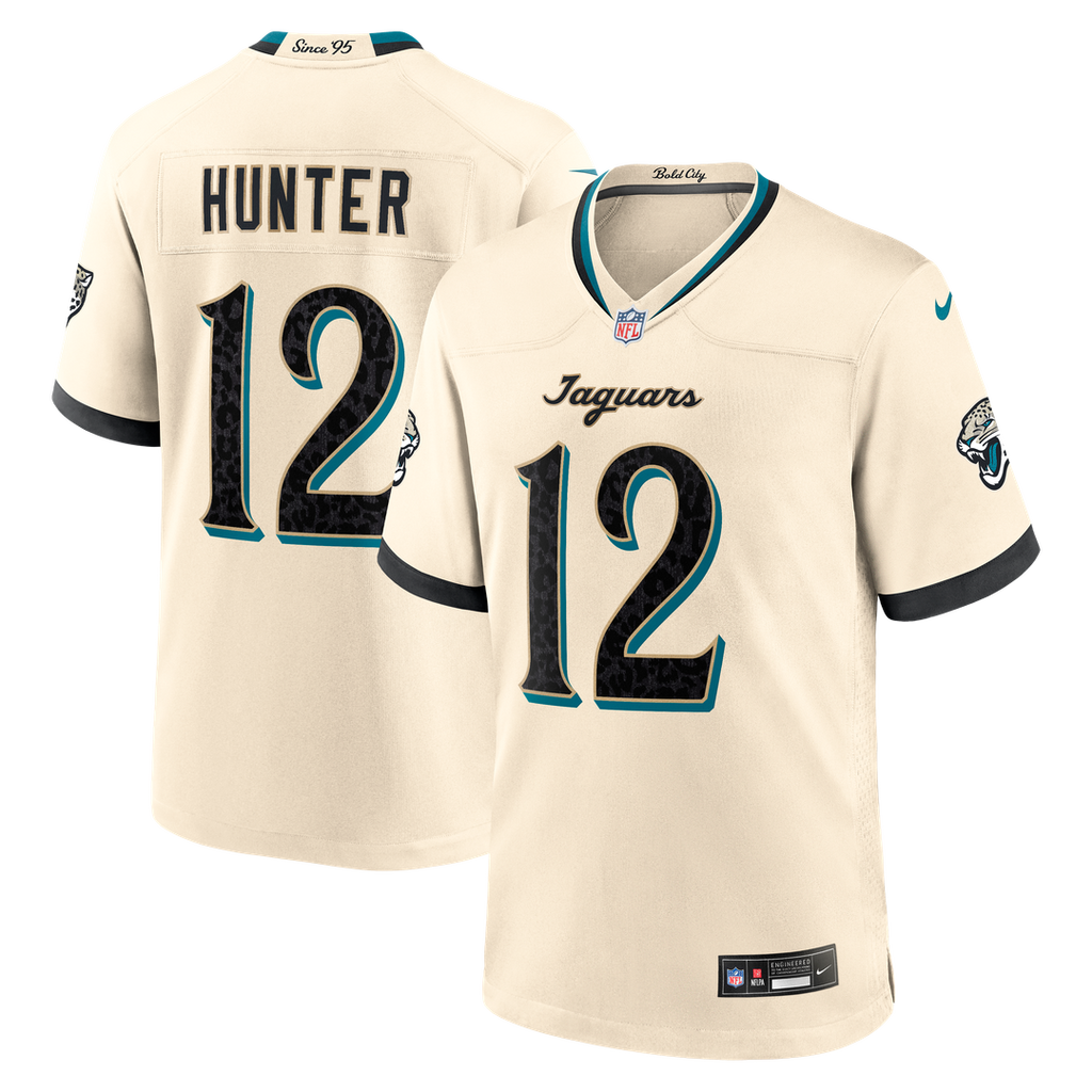 Jacksonville Jaguars Travis Hunter Nike 2026 Rivalries Collection Game Jersey - Natural