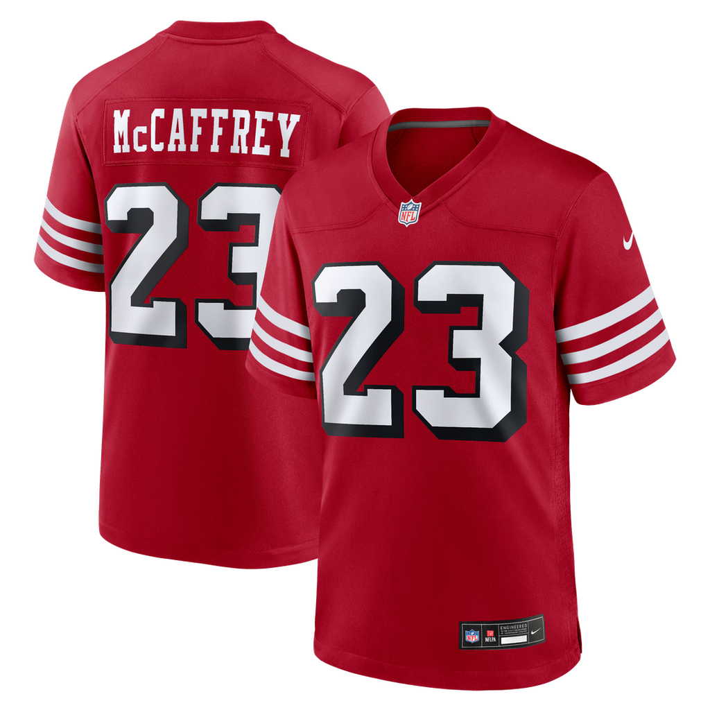 San Francisco 49ers Christian McCaffrey Nike Alternate Game Player Jersey - Scarlet