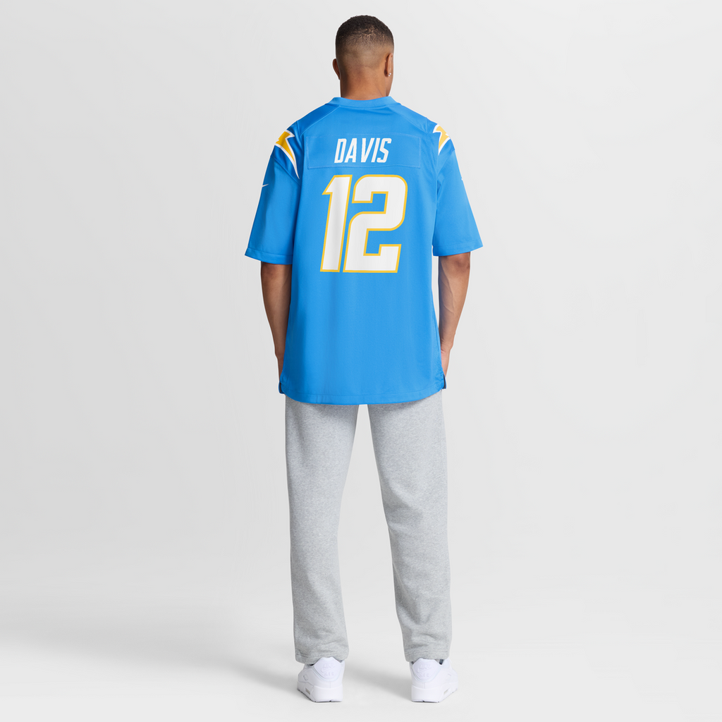 Los Angeles Chargers Derius Davis Nike Team Game Jersey - Powder Blue