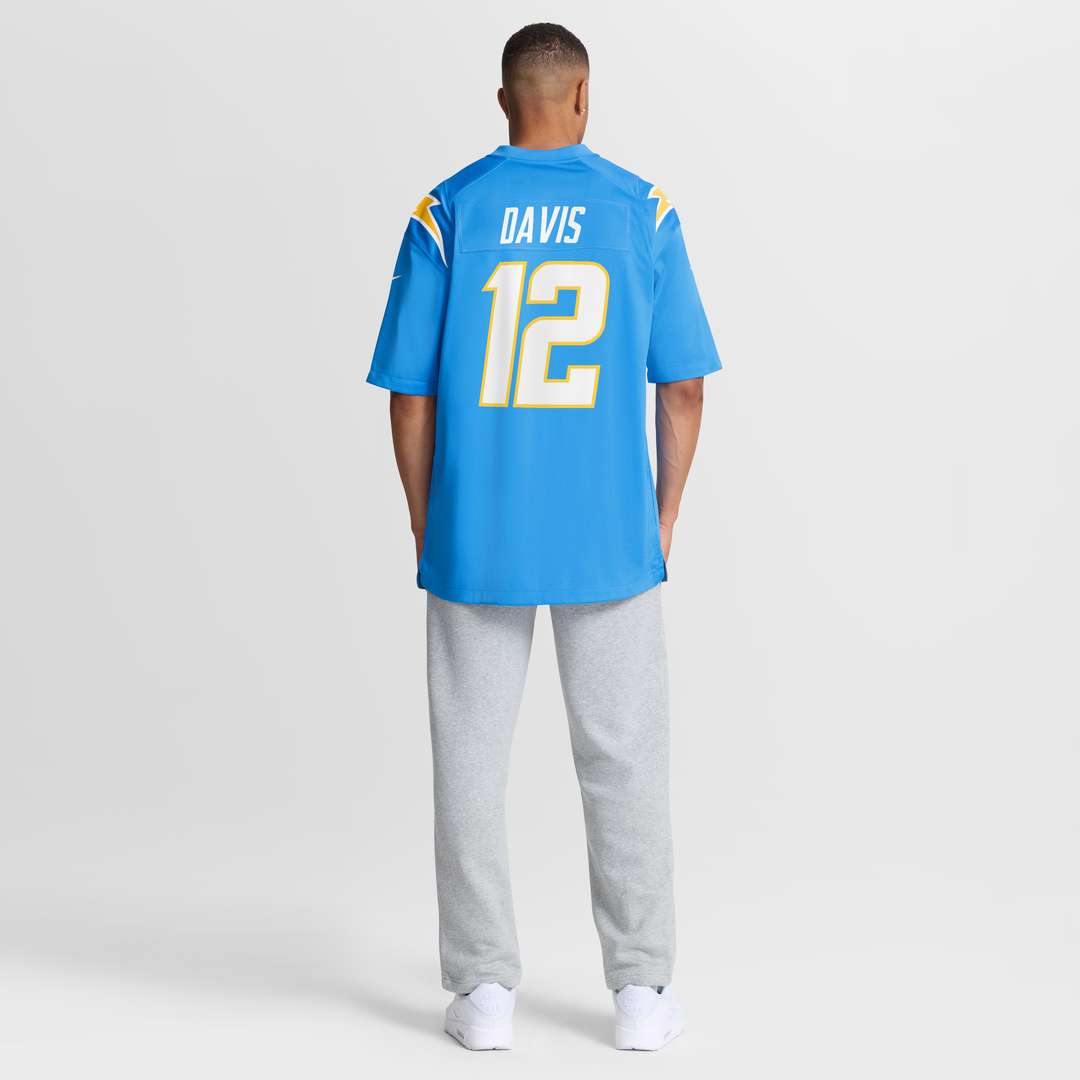 Los Angeles Chargers Derius Davis Nike Team Game Jersey - Powder Blue