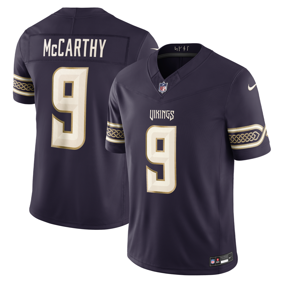 Minnesota Vikings J.J. McCarthy Nike 2026 Rivalries Collection Stitched Limited Jersey - Purple