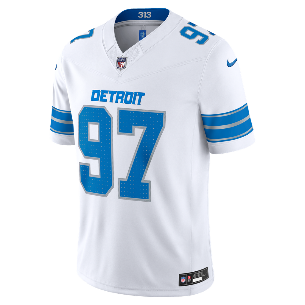 Detroit Lions Aidan Hutchinson Nike Vapor F.U.S.E. Stitched Limited Jersey - White