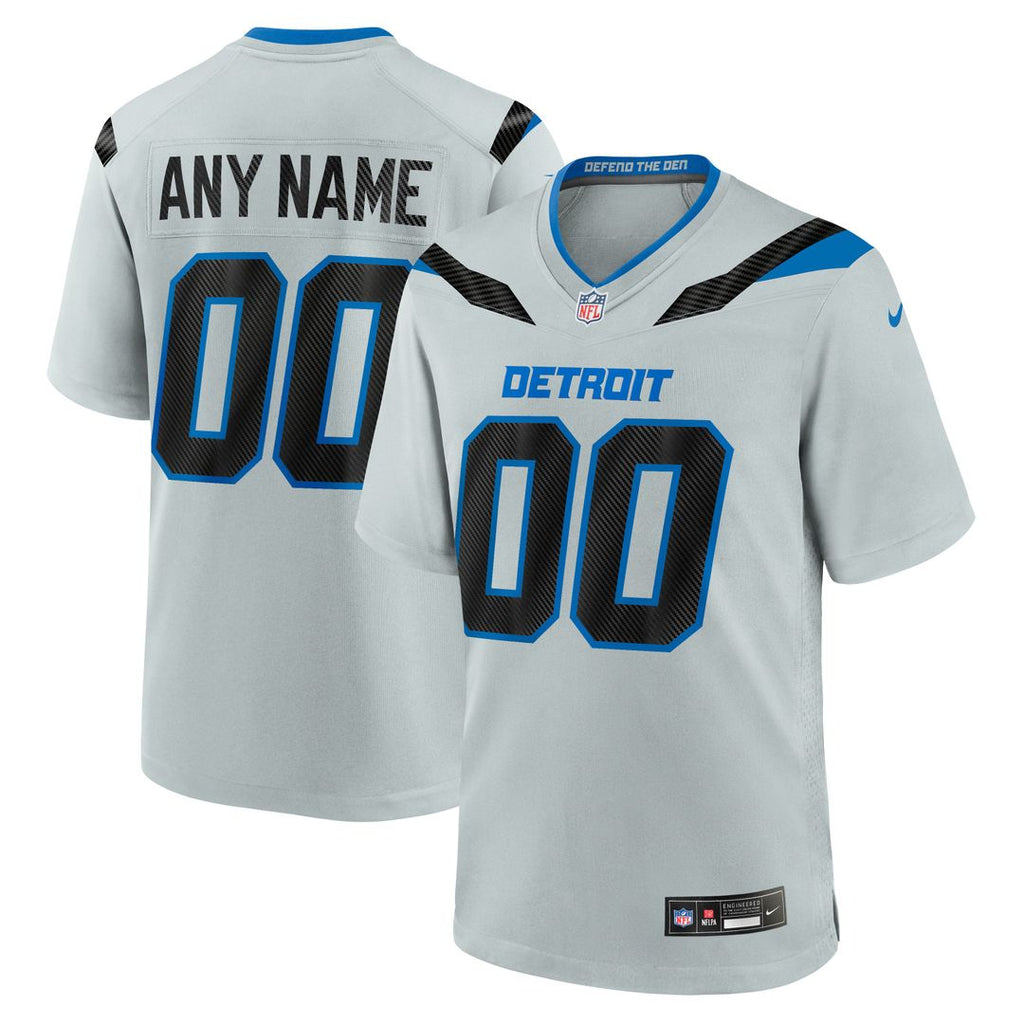 Detroit Lions Nike 2026 Rivalries Collection Game Custom Jersey - Silver