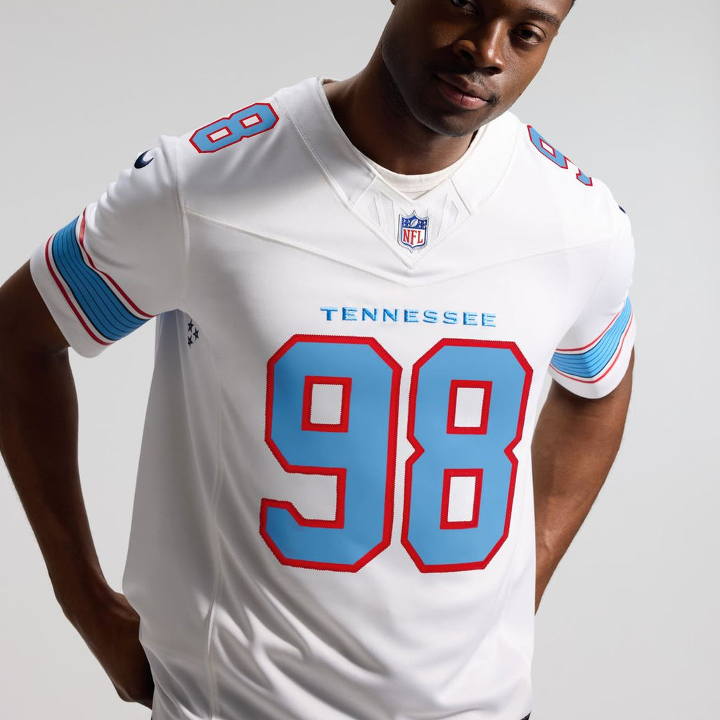 Tennessee Titans Jeffery Simmons Nike Vapor F.U.S.E. Stitched Limited Jersey - White