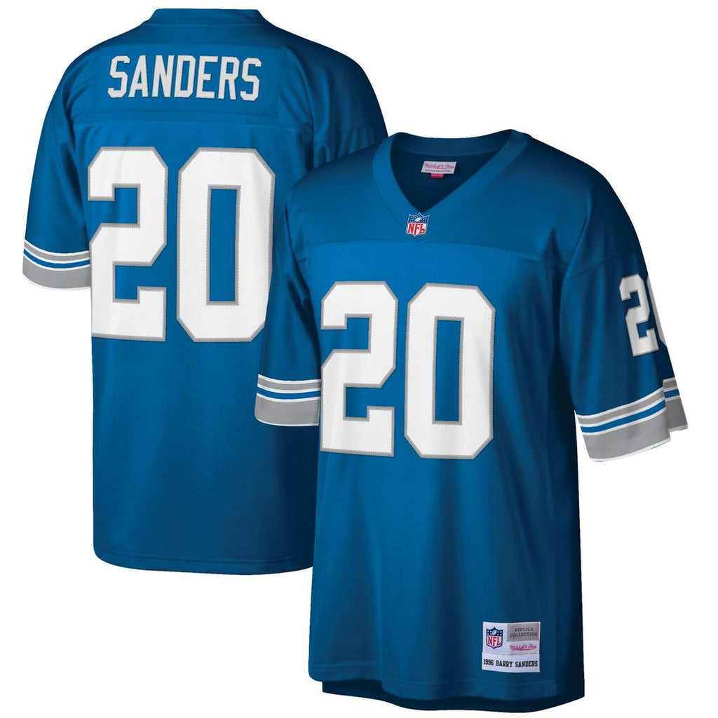 Detroit Lions Barry Sanders Mitchell & Ness Big & Tall 1996 Retired Player Replica Jersey - White