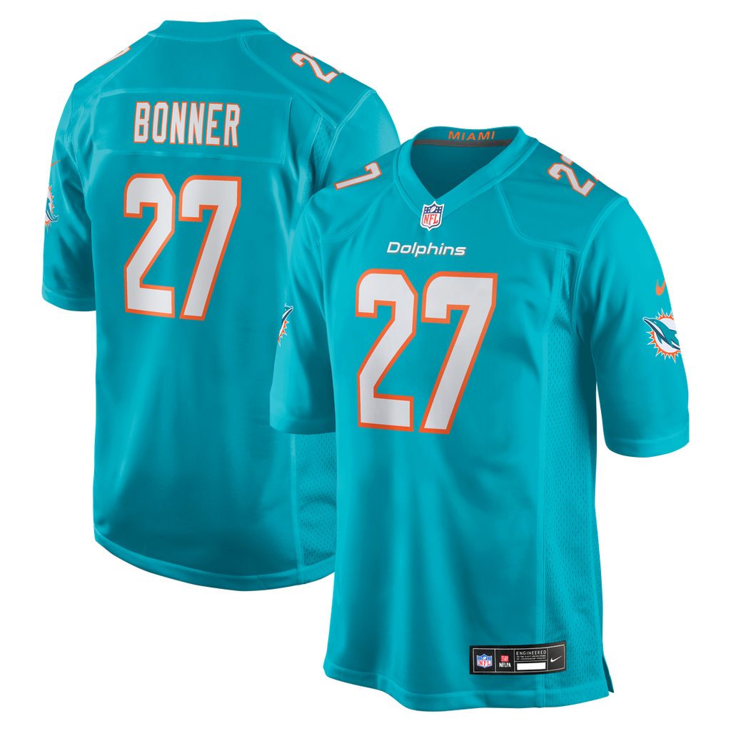 Miami Dolphins Ethan Bonner Nike Game Jersey - Aqua