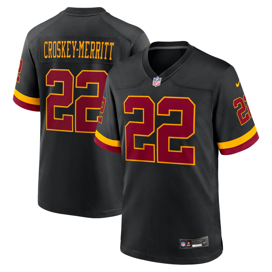 Washington Commanders Jacory Croskey-Merritt Nike Hail Raiser Alternate Game Jersey - Black