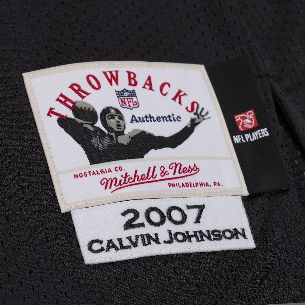 Detroit Lions Calvin Johnson Mitchell & Ness 2007 Authentic Throwback Jersey - Black