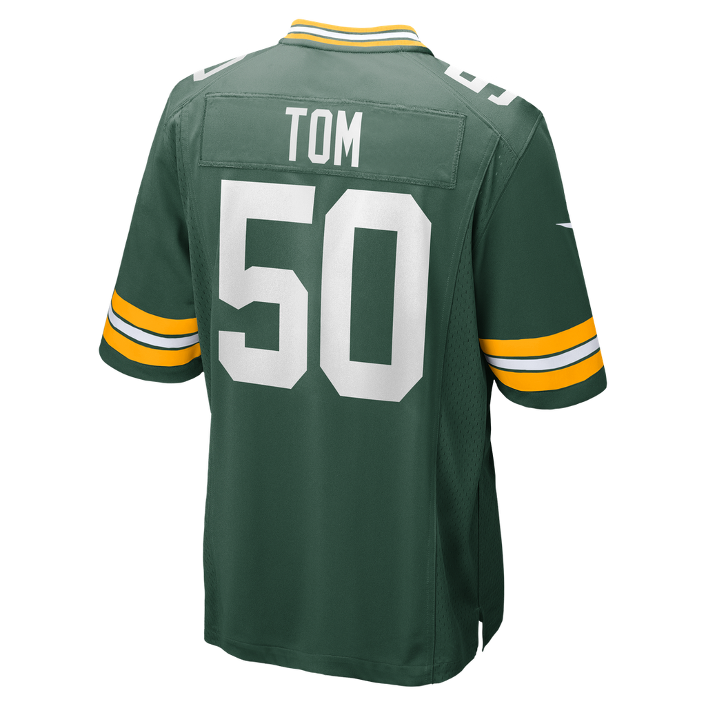 Green Bay Packers Zach Tom Nike Game Player Jersey - Green