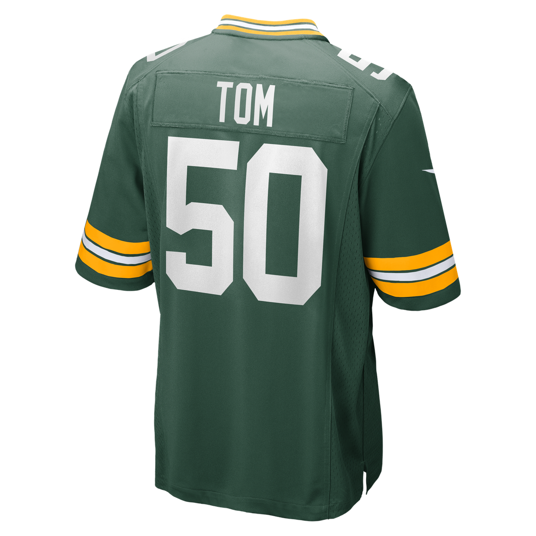 Green Bay Packers Zach Tom Nike Game Player Jersey - Green