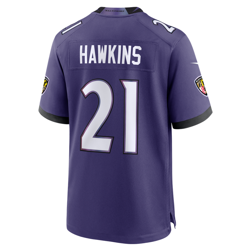 Baltimore Ravens Jaylinn Hawkins Nike Team Game Jersey - Purple