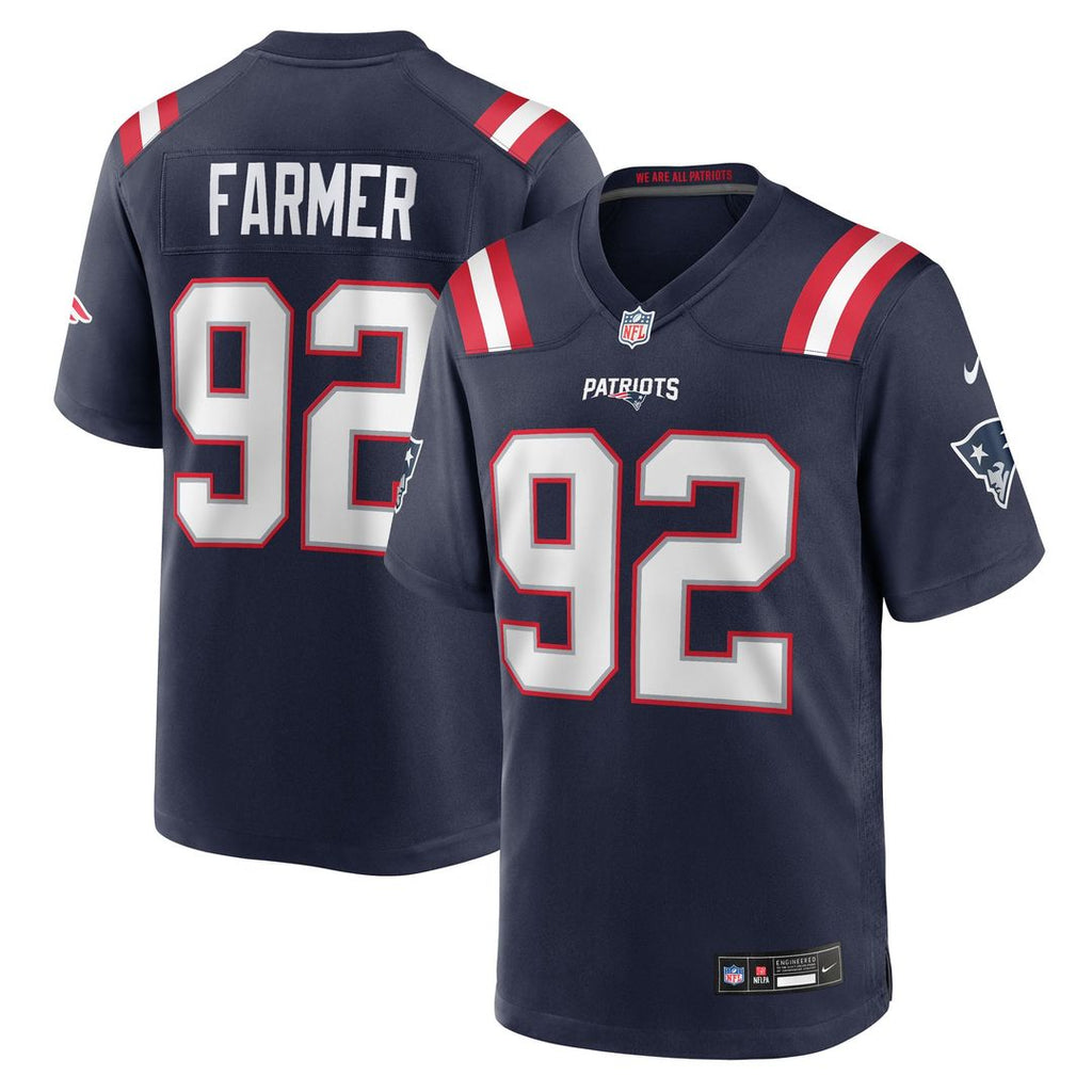 New England Patriots Joshua Farmer Nike Team Game Jersey - Navy