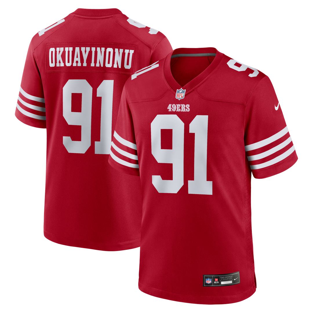 San Francisco 49ers Sam Okuayinonu Nike Team Game Jersey - Scarlet