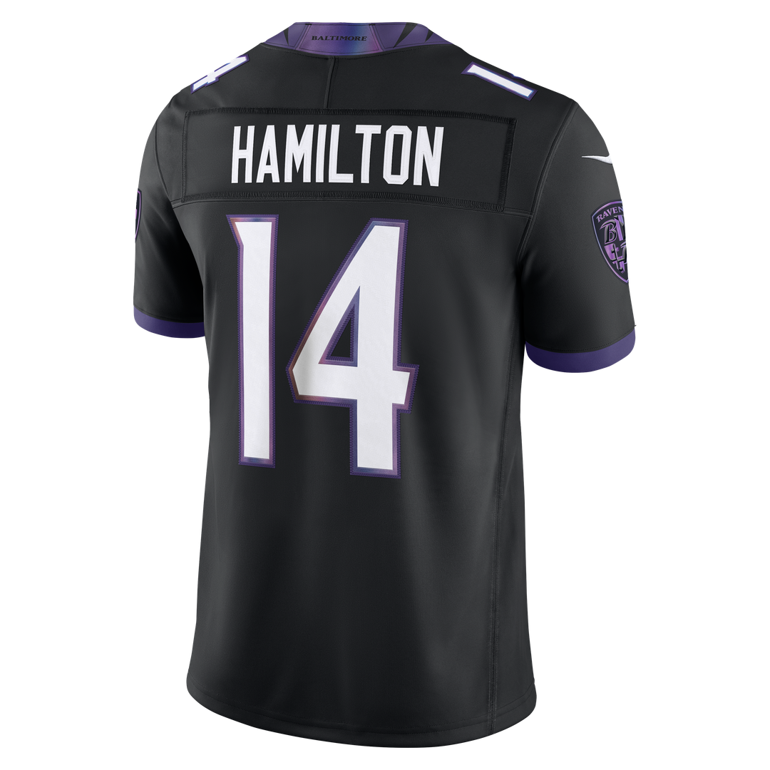 Baltimore Ravens Kyle Hamilton Nike Alternate Vapor F.U.S.E. Stitched Limited Jersey - Black