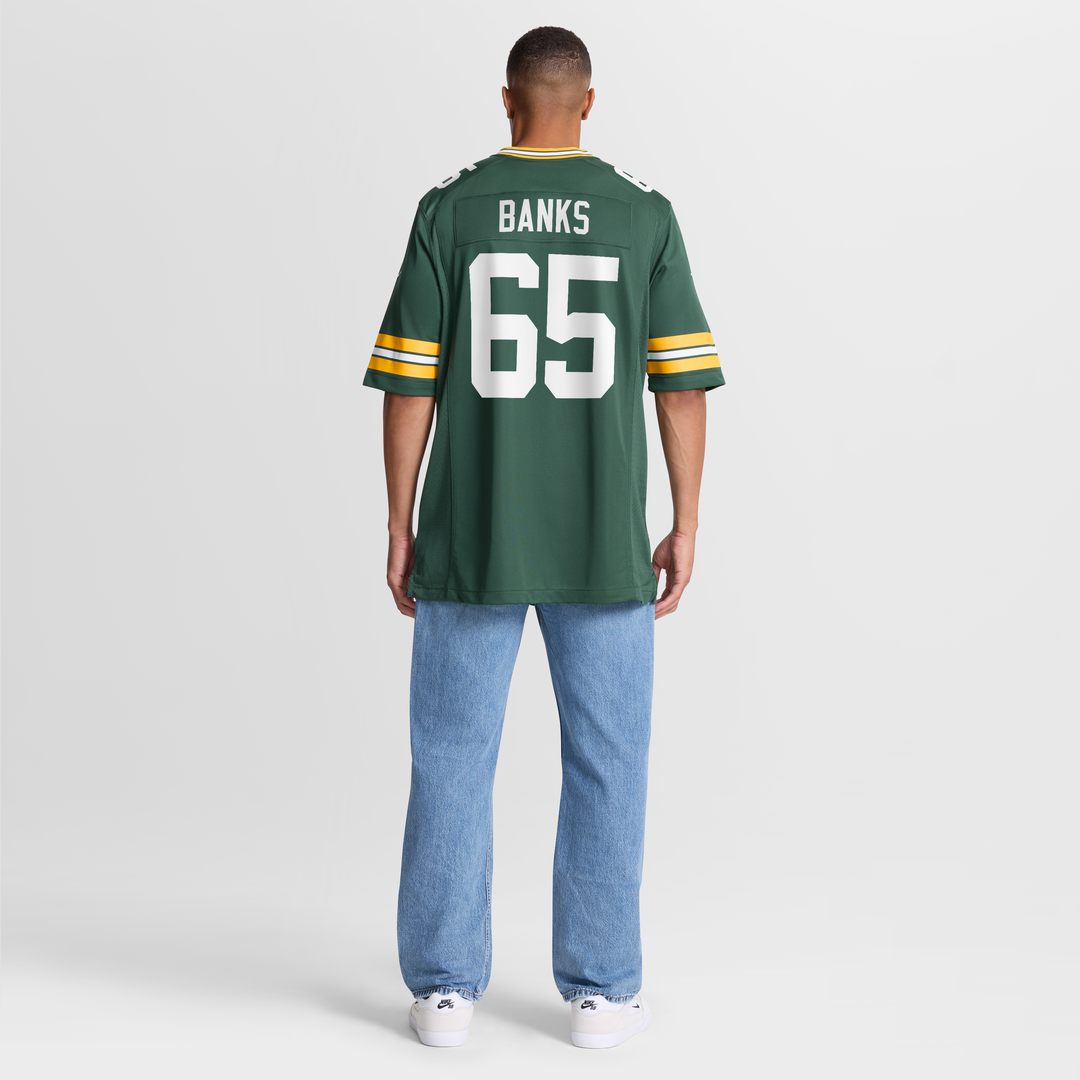 Green Bay Packers Aaron Banks Nike Team Game Jersey - Green