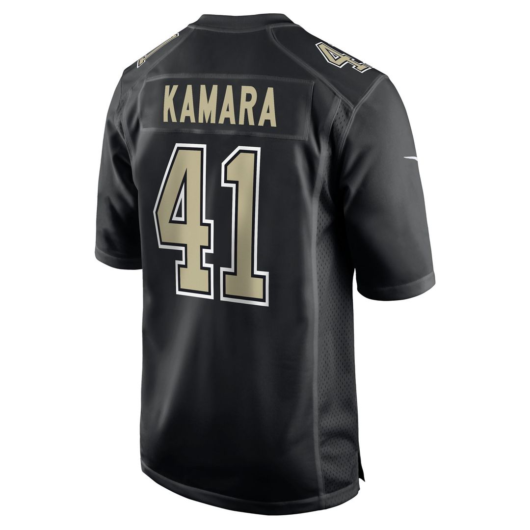 New Orleans Saints Alvin Kamara Nike Fashion Game Jersey - Carbon Black
