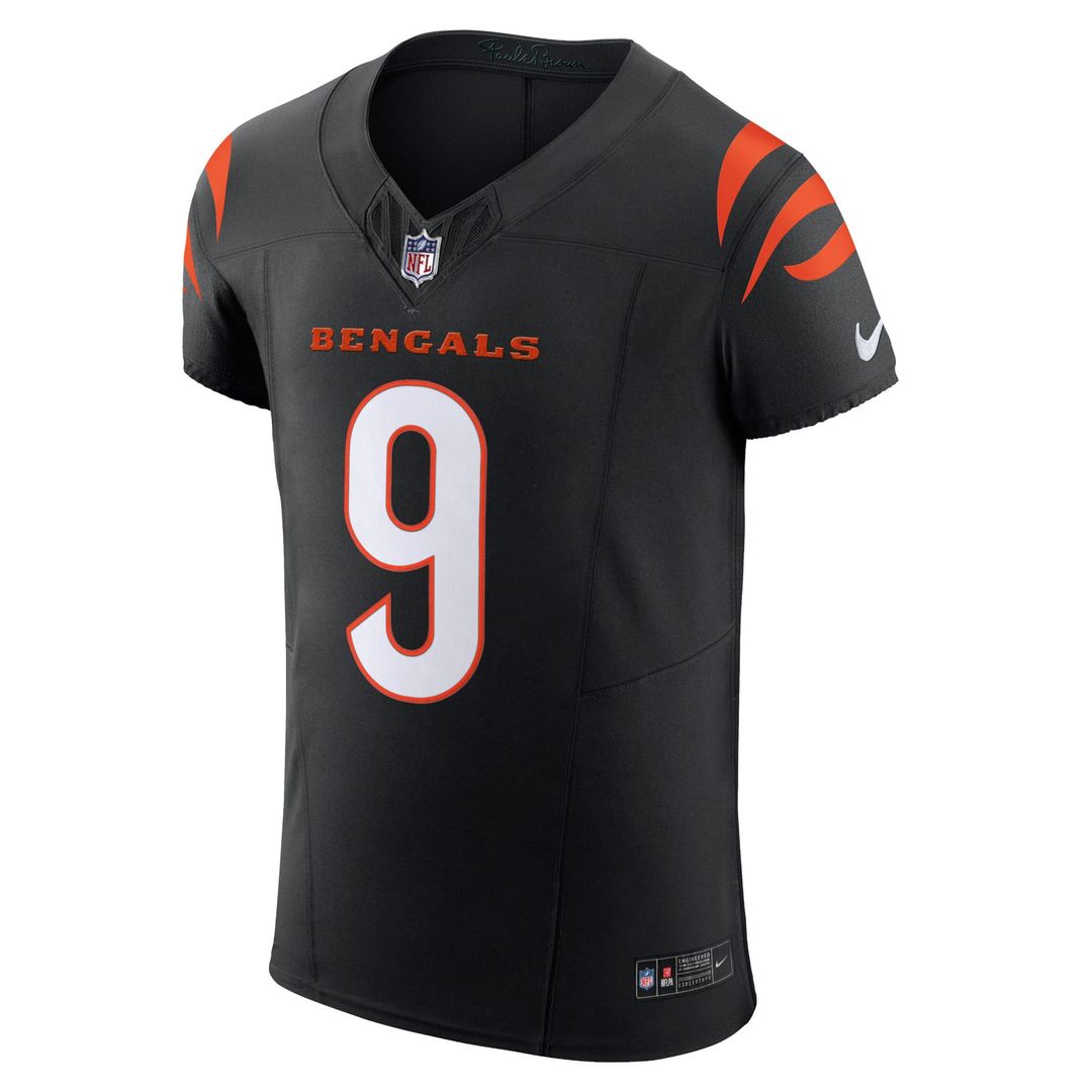 Cincinnati Bengals Joe Burrow Nike Team Vapor F.U.S.E. Elite Jersey - Black