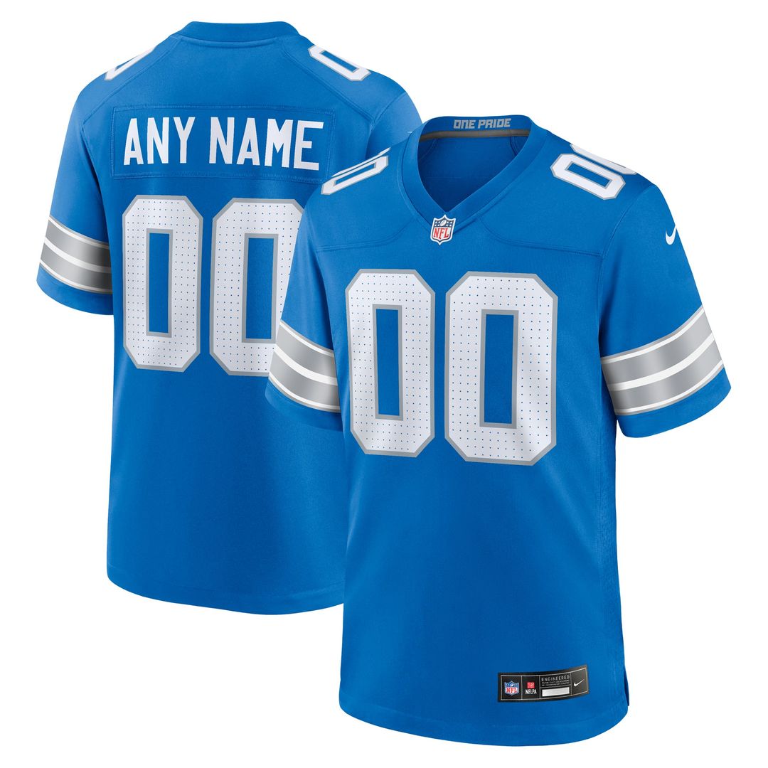 Detroit Lions Nike Alternate Custom Game Jersey - Black