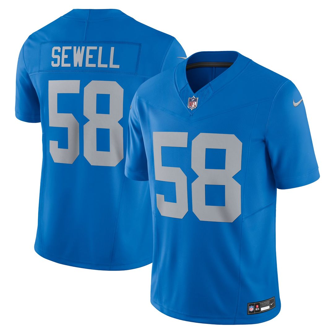 Detroit Lions Penei Sewell Nike Vapor F.U.S.E. Alternate Limited Jersey - Black