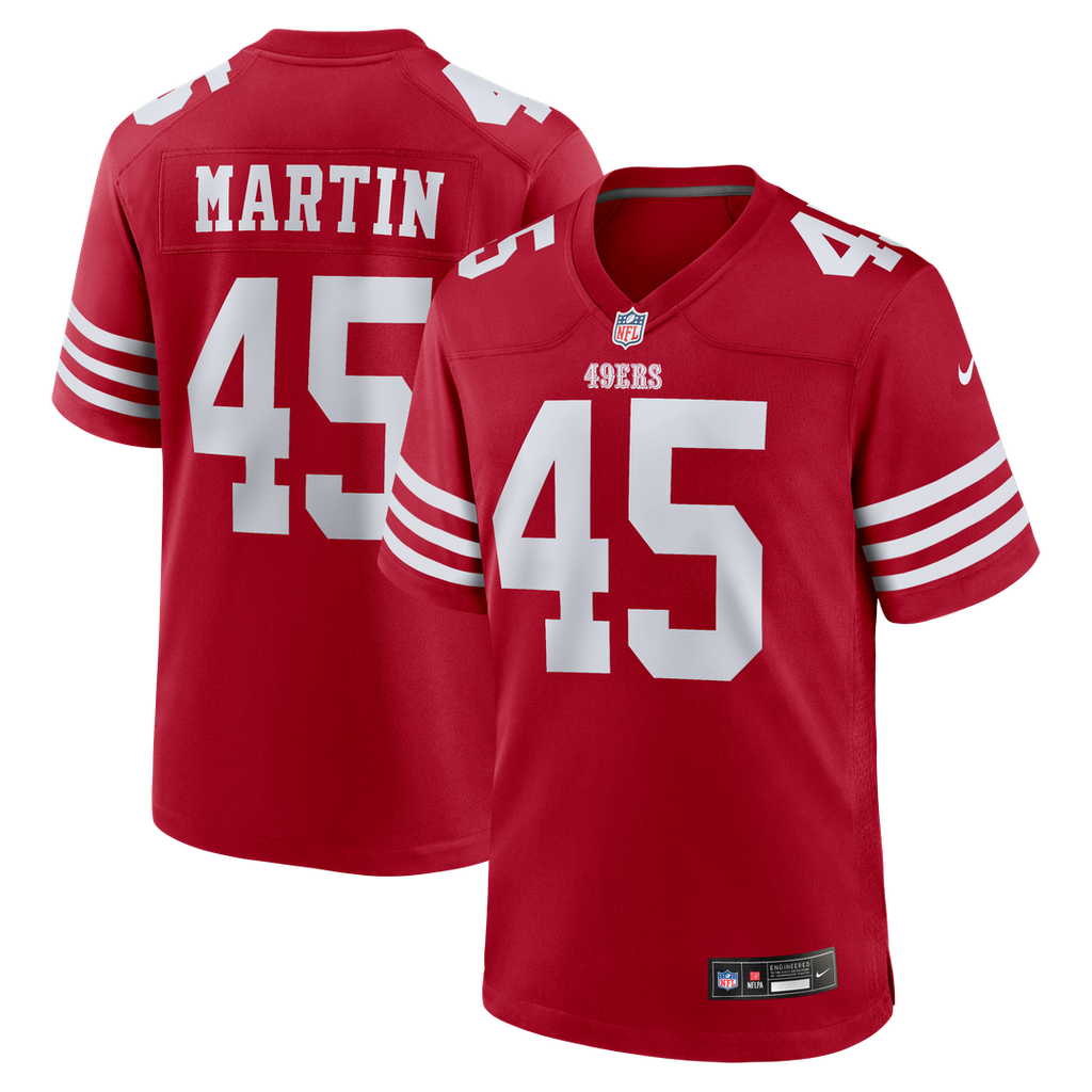 San Francisco 49ers Nick Martin Nike Team Game Jersey - Scarlet