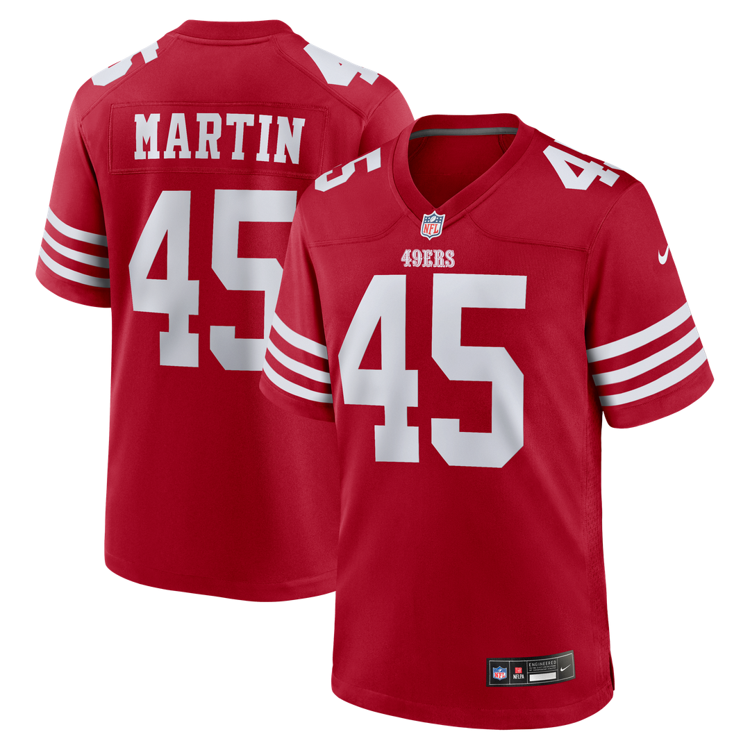 San Francisco 49ers Nick Martin Nike Team Game Jersey - Scarlet