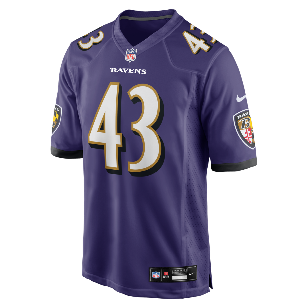 Baltimore Ravens Justice Hill Nike Game Jersey - Purple