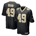 New Orleans Saints Zach Wood Nike Game Jersey - Black