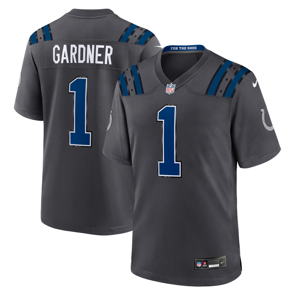 Indianapolis Colts Ahmad Sauce Gardner Nike 2026 Rivalries Collection Game Jersey - Anthracite