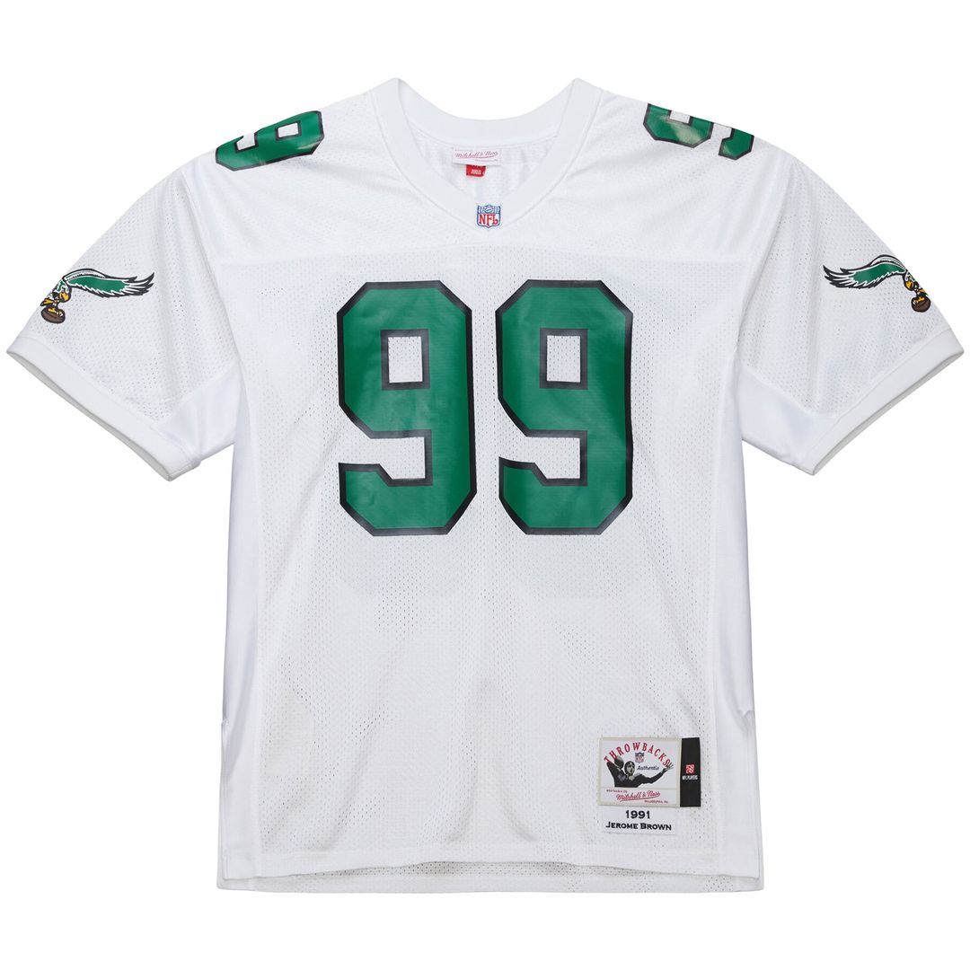 Philadelphia Eagles Jerome Brown Mitchell & Ness 1991 Authentic Throwback Retired Player Jersey - White