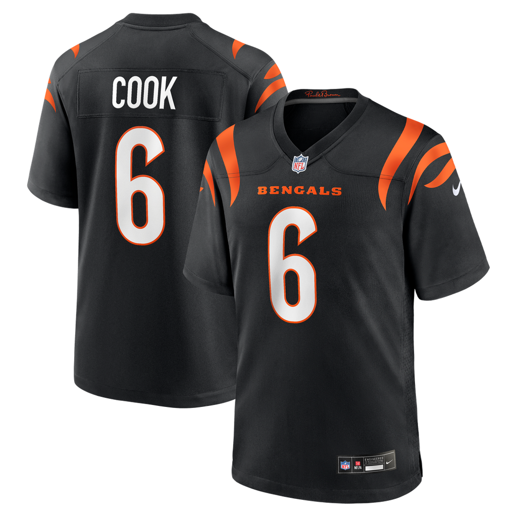 Cincinnati Bengals Bryan Cook Nike Team Game Jersey - Black