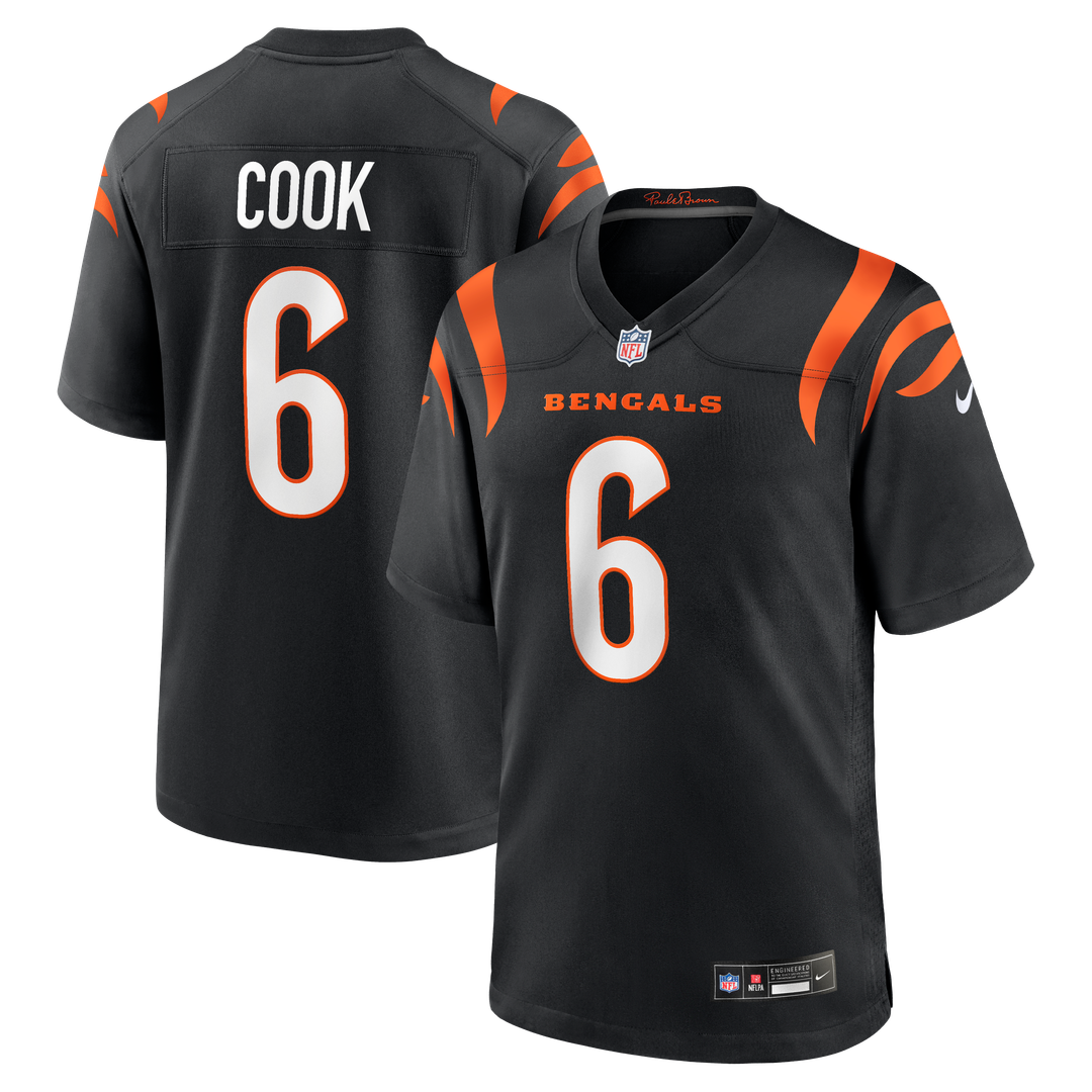 Cincinnati Bengals Bryan Cook Nike Team Game Jersey - Black