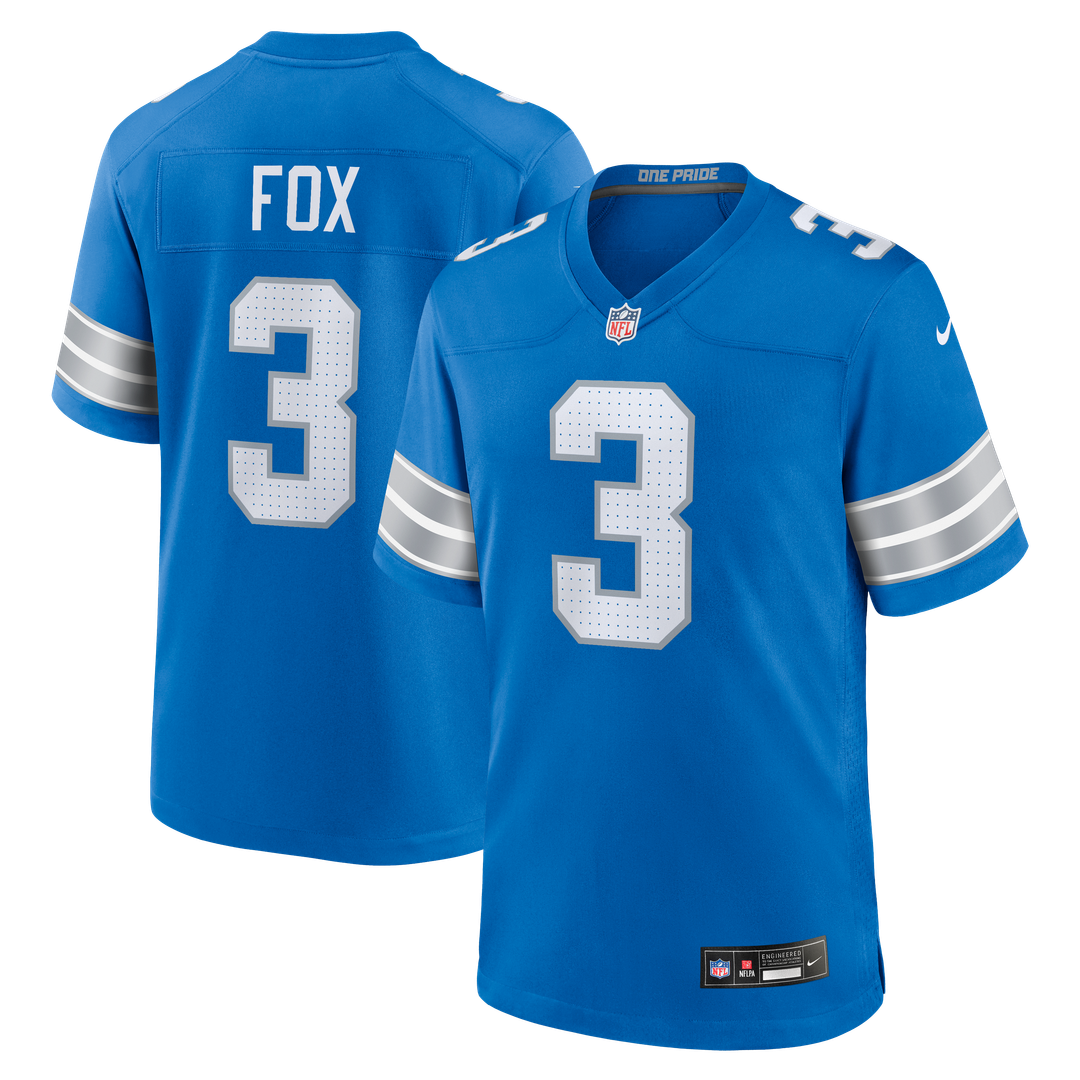 Detroit Lions Jack Fox Nike Team Game Jersey - Blue