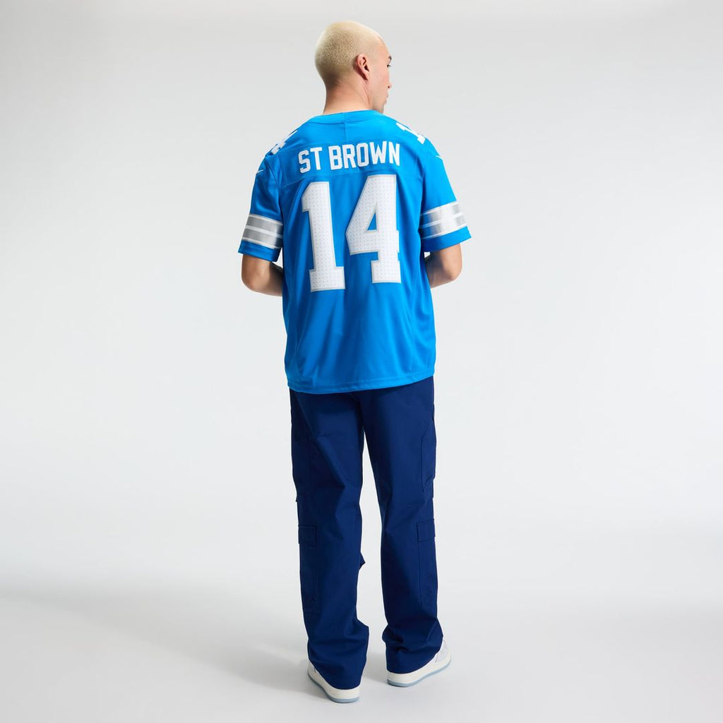 Detroit Lions Amon-Ra St. Brown Nike Team Vapor F.U.S.E. Stitched Limited Jersey - Blue
