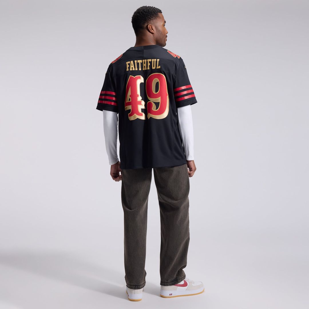 San Francisco 49ers The Faithful Nike Rivalries Collection Stitched Limited Jersey - Black