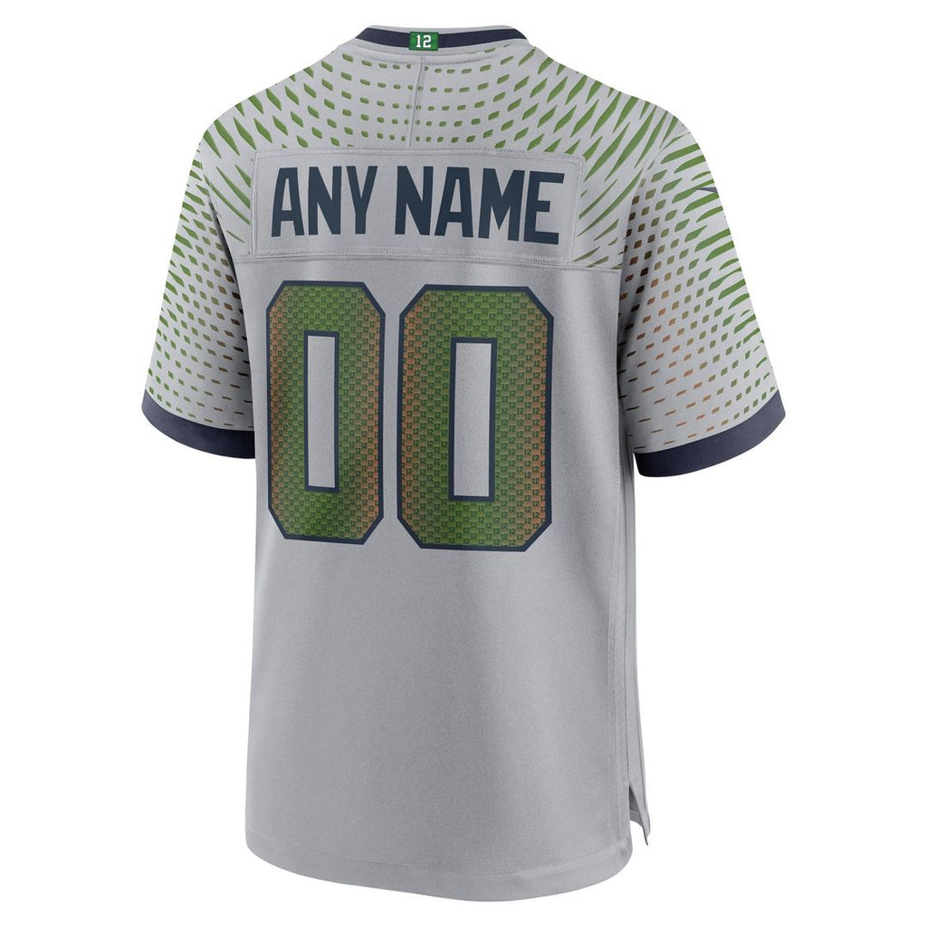 Seattle Seahawks Nike Rivalries Collection Custom Game Jersey - Gray