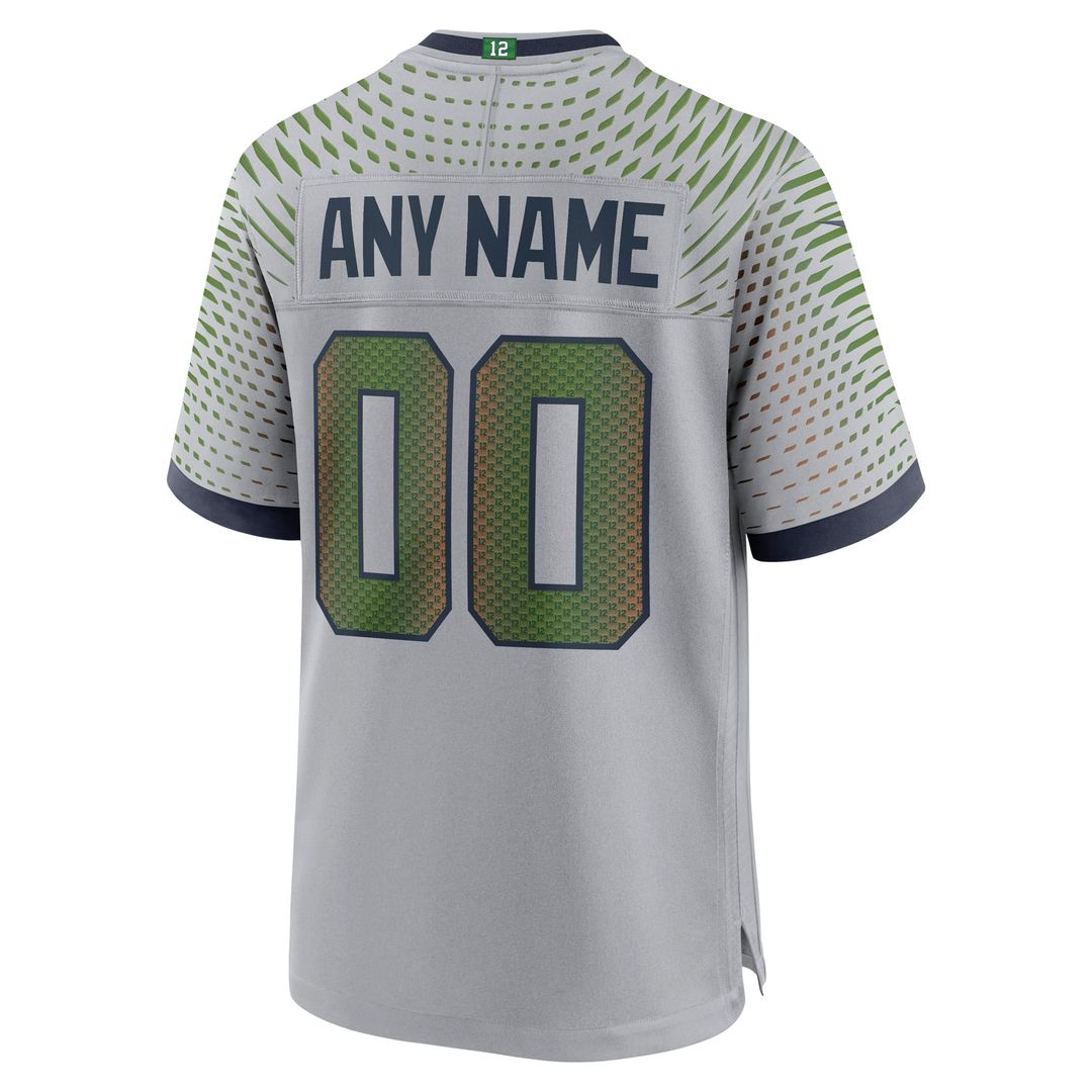 Seattle Seahawks Nike Rivalries Collection Custom Game Jersey - Gray