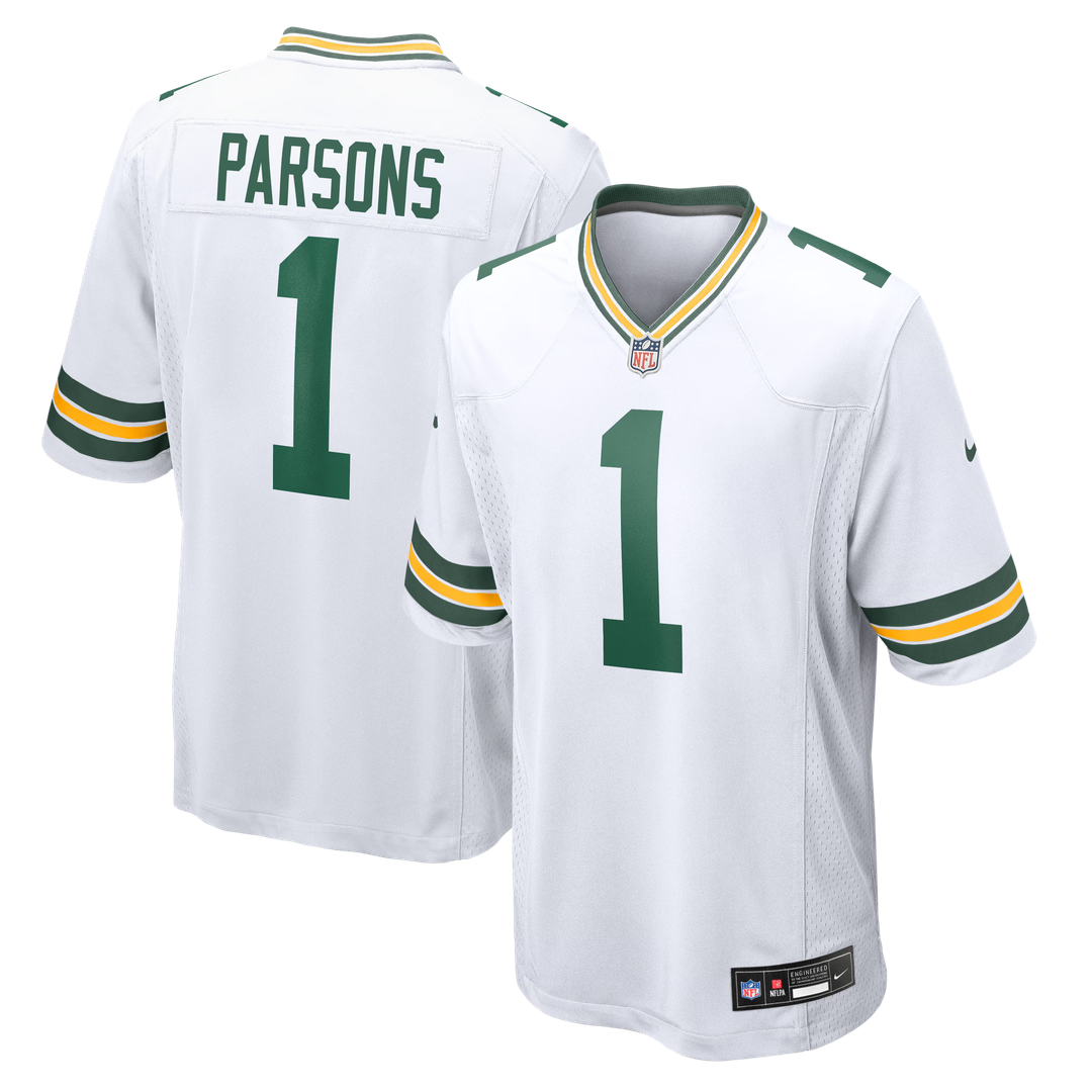 Green Bay Packers Micah Parsons Nike Game Player Jersey - White