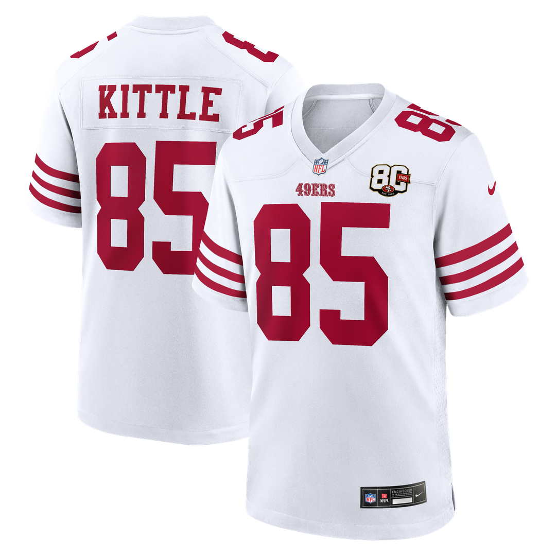 San Francisco 49ers George Kittle Nike 80th Anniversary Game Jersey - Scarlet