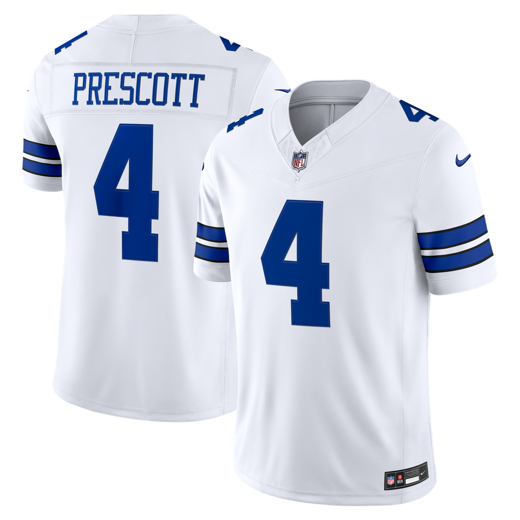 Dallas Cowboys Dak Prescott Nike Vapor F.U.S.E. Stitched Limited Jersey - White