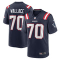 New England Patriots Caedan Wallace Nike Game Jersey - Navy
