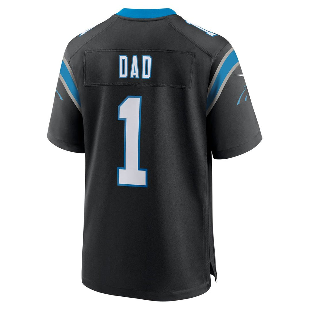 Carolina Panthers Number 1 Dad Nike Game Jersey - Black