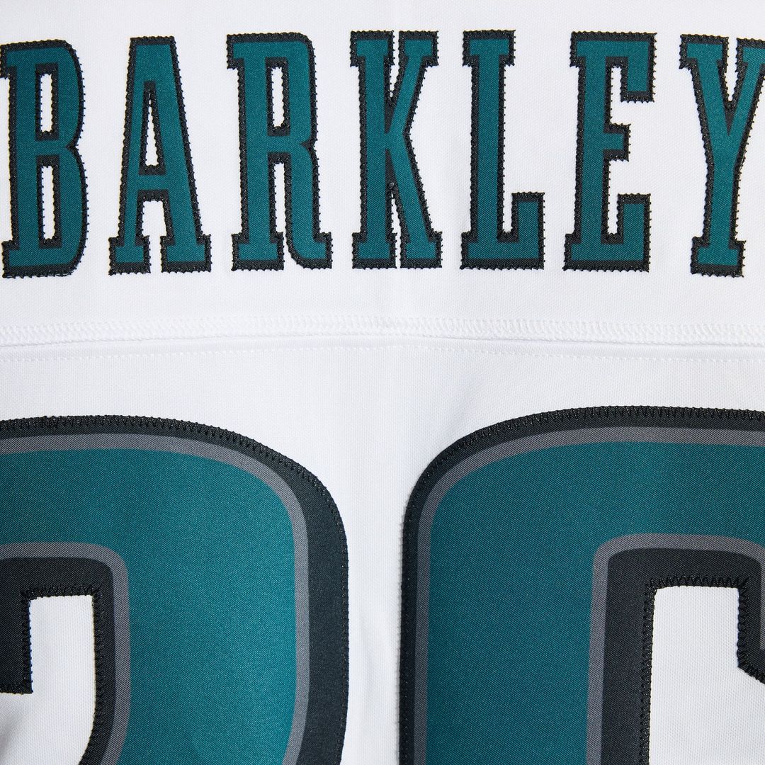 Philadelphia Eagles Saquon Barkley Nike Vapor F.U.S.E. Stitched Limited Jersey - White