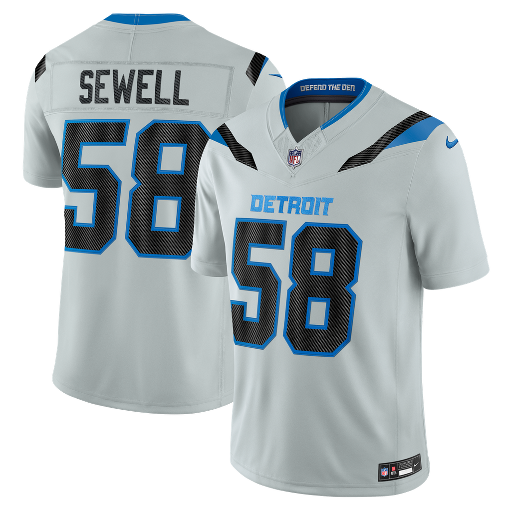 Detroit Lions Penei Sewell Nike 2026 Rivalries Collection Stitched Limited Jersey - Silver