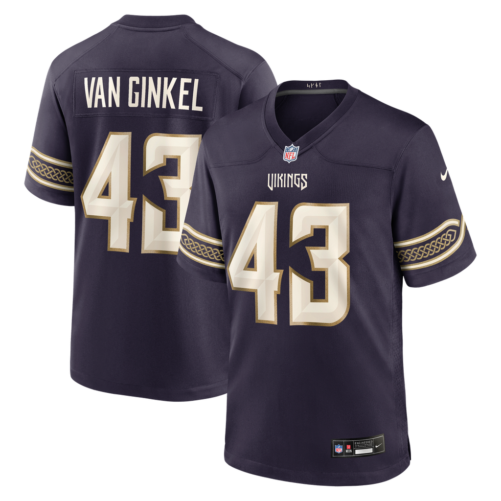 Minnesota Vikings Andrew Van Ginkel Nike 2026 Rivalries Collection Game Jersey - Purple