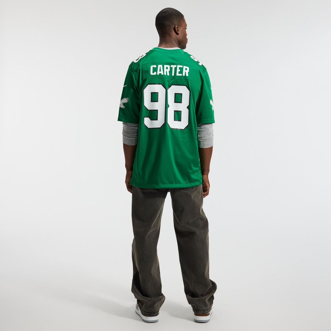 Philadelphia Eagles Jalen Carter Nike Team Game Jersey - Midnight Green