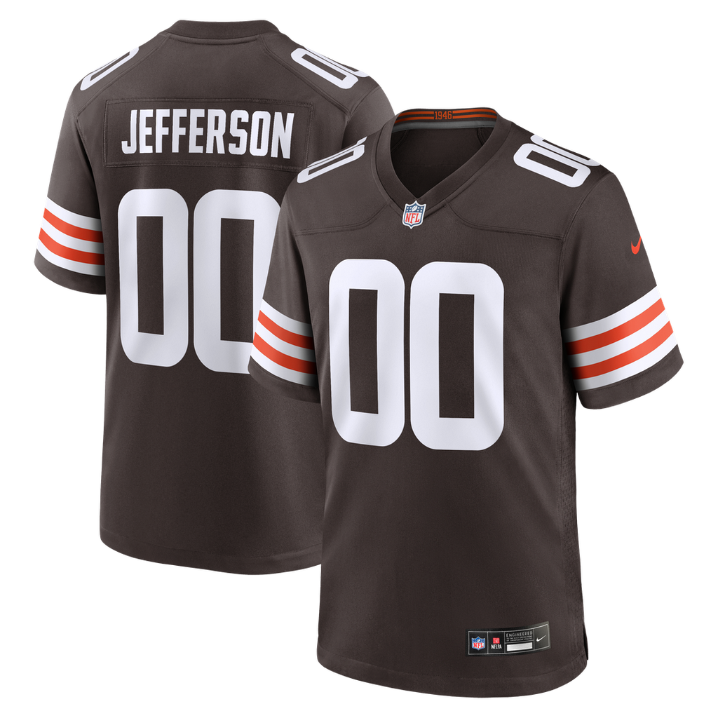 Cleveland Browns Justin Jefferson Nike Game Jersey - Brown