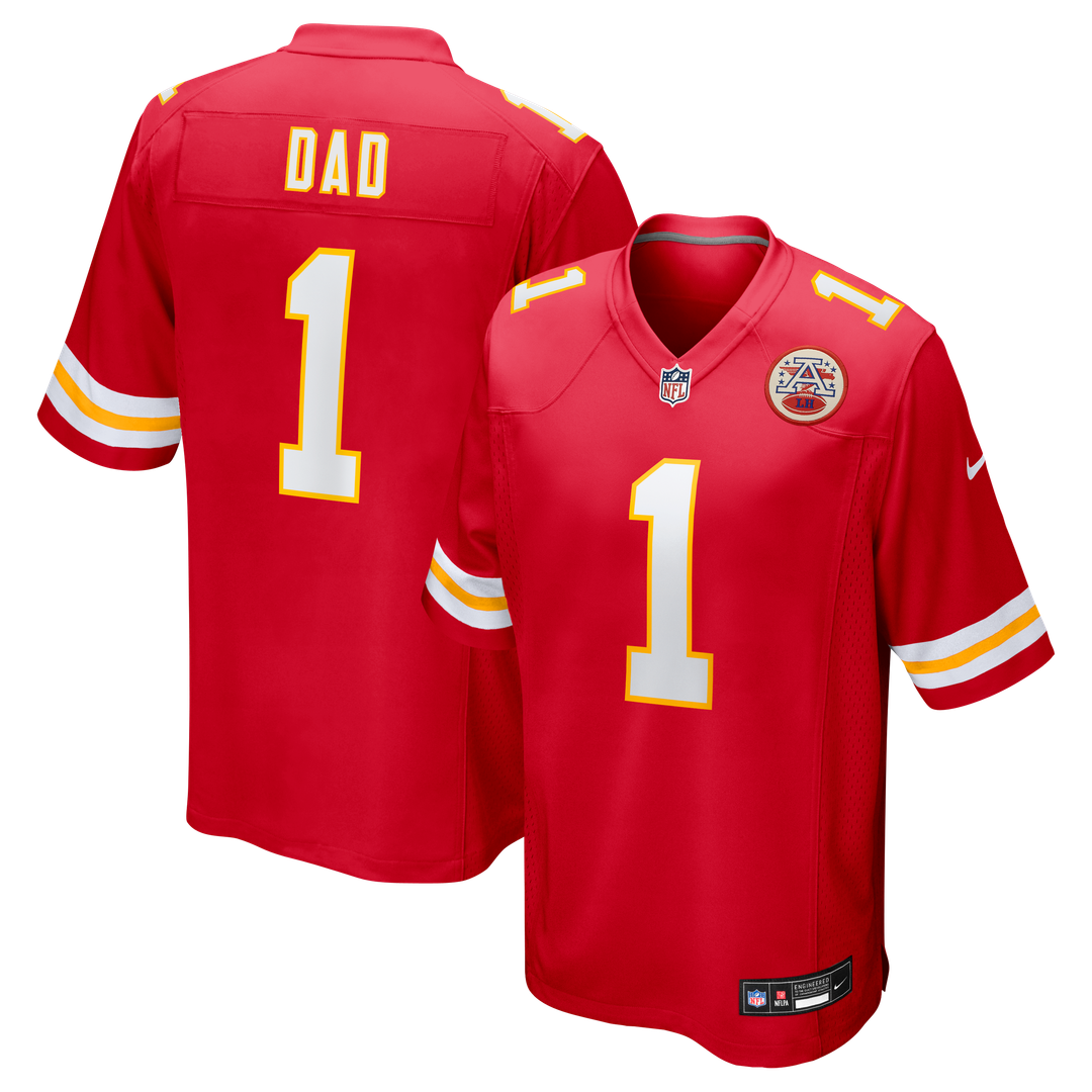 Kansas City Chiefs Number 1 Dad Nike Game Jersey - Red